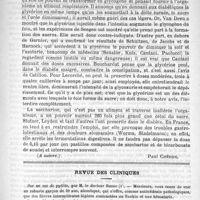 0517 - Page 509 - Le traitement diététique du diabète sucré (A suivre) [Paul Chéron] / Revue des cliniques. Sur un cas de pyélite, par M. le Docteur Rendu