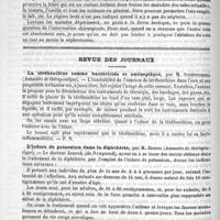 0520 - Page 512 - Revue des cliniques. Sur un cas de pyélite, par M. le Docteur Rendu / Revue des journaux. La térébenthine comme bactéricide et antiseptique, par M. Scheppegrell (Annuaire de thérapeutique) / L'iodure de potassium dans la diphthérie, par M. Zenenk (Annuaire de thérapeutique)