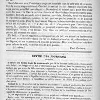 0530 - Page 522 - Le traitement diététique du diabète sucré (A suivre) [Paul Chéron] / Revue des journaux. Théorie du délire dans la pneumonie, par M. le Docteur Castelain (Archives médicale belges)