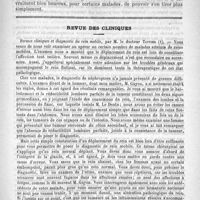 0553 - Page 545 - Sur le traitement des fractures de la rotule, par L.-G. Richelot / Revue des cliniques. Formes cliniques et diagnostic du rein mobile, par M. le Docteur Tuffier