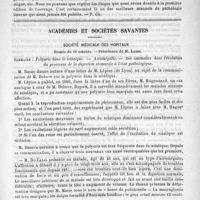 0593 - Page 585 - Biblmiothèque. Manuel de pathologie interne, par C. Vanlair. - Paris, O. Doin, 1891 / Académies et sociétés savantes. Société médicale des hôpitaux. Séance du 16 octobre