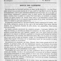 0614 - Page 606 - De quelques usages de l'antipyrine [B. Martin] / Revue des cliniques. Les ostéosarcomes de l'extrémité inférieure du fémur, par M. Duplay