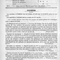 0620 - Page 612 - Académies et sociétés savantes. Académie de médecine. Séance du 20 octobre 1891 / Formulaire. Lotion contre les affections parasitaires. - Descroizilles / Courrier / La médecine devant les tribunaux / Crachats des phthisiques / Les robes à la symphyse / Clinique française (76, rue de Vaugirard, et 30, rue d'Assas)