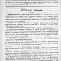 0628 - Page 620 - Bibliothèque. De la constipation et des phénomènes toxiques qu'elle provoque, par le Docteur Marius Feyat. - Paris, Baillière, 1890 / Revue des journaux. L'ozène (Discussion au Congrès laryngologique de Berlin)