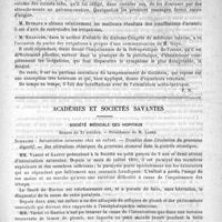 0629 - Page 621 - Revue des journaux. L'ozène (Discussion au Congrès laryngologique de Berlin) / Académies et sociétés savantes. Société médicale des hôpitaux. Séance du 23 octobre