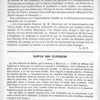 0634 - Page 626 - Bulletin / Revue des cliniques. Les idées délirantes de défense, par le Docteur J. Séglas