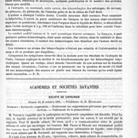 0641 - Page 633 - Revue des journaux. Hémorrhagies du labyrinthe dues à l'anémie pernicieuse, par J. Habermann (Annales des maladies de l'oreille) / Académies et sociétés savantes. Société de chirurgie. Séance du 21 octobre 1891