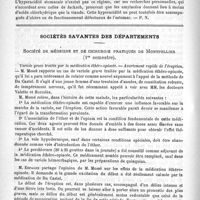 0662 - Page 654 - Revue des journaux. Alimentation dans les troubles nerveux de l'estomac, par le Docteur V. Sohlern (Annales de Grand, 1891) / Sociétés savantes des départements. Société de médecine et de chirurgie pratiques de Montpellier (1er semestre)