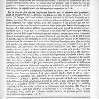 0677 - Page 669 - Revue des journaux. Sur la toux et les moyens employés pour la combattre. (Revue de thérapeutique médico-chirurgicale) / De la valeur des signes physiques fournis par le sommet des poumons, dans le diagnostic de la phthisie au début, par MM. Howard, Fussell et J. Hake-Adams. (La Clinique) / Académies et sociétés savantes. Société de chirurgie. Séance du 28 octobre 1891