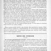 0687 - Page 679 - Rétrécissement de la tricuspide. - Souffle au deuxième temps. Communication faite à la Société de médecine de Paris, dans la séance du 25 juillet 1891, par P. Duroziez / Revue des journaux. De l'atrophie glandulaire de l'estomac. (Archives médicale belges, 1891)
