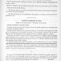 0713 - Page 705 - Académies et sociétés savantes. Société de chirurgie. Séance de 4 novembre 1891 / Société de médecine de Paris. Séance du 24 octobre 1891 / Feuilleton. Service militaire et service de santé [Simplissime] / Potion contre les vomissements incoercibles. - Randolph