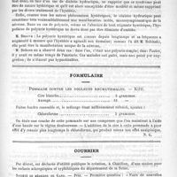 0739 - Page 731 - Académies et sociétés savantes. Société médicale des hôpitaux. Séance du 13 novembre / Formulaire. Pommade contre les douleurs rhumatismales. - Kittl / Courrier / Société de médecine de Gand