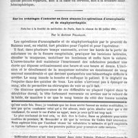 0746 - Page 738 - Hôpital de la Pitié. - M. le Professeur Jaccoud. Sur un cas de coma / Sur les avantages d'exécuter en deux séances les opérations d'uranoplastie et de staphylorrhaphie. Note lue à la Société de médecine de Paris, dans la séance du 25 juillet 1891, par le Docteur Polaillon / Feuilleton. Les inconstances de la justice vis-à-vis des médecins
