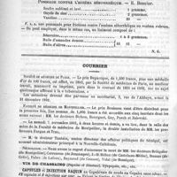 0764 - Page 756 - Académies et sociétés savantes. Société de chirurgie. Séance du 18 octobre 1891 / Formulaire. Pommade contre l'eczéma séborrhéique. - E. Besnier / Courrier. Société de médecine de Paris / Faculté de médecine de Montpellier / Nécrologie [Bringuier (de Montpellier) / Correnson (de Jemmapes) / J.-D. Dillon (de Castelnau-Médoc) / Dumas (de Cette) / Fabre (de Lafoux) / Raynaud (de Cannes) / Vidal (de Bessèges)]