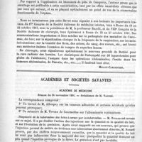 0772 - Page 764 - Revue des journaux. Journaux italiens. Sur la reproduction de la muqueuse de l'utérus. Etude expérimentale du Docteur Bossi... (In Gazzetta degli ospitali, n° 81. Octobre) / Académies et sociétés savantes. Académie de médecine. Séance du 24 novembre 1891