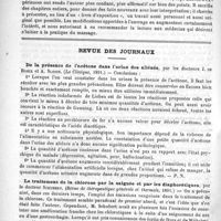 0794 - Page 786 - Bibliothèque. Traité théorique et pratique du massage, par le Docteur G. Norström, 2e édition 1891. Lecrosnier et Babé / Revue des journaux. De la présence de l'acétone dans l'urine des aliénés, par les docteurs J. de Boeck et A. Slosse. (La Clinique, 1891) / Le traitement de la chlorose par la saignée et par les diaphorétiques, par le Docteur Scrubert. (Revue de thérapeutique générale et thérmale, 1891)
