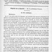 0801 - Page 793 - Comité de rédaction / Sommaire / Hôpital de la Charité. - M. le Professeur Potain. Le foie cardiaque