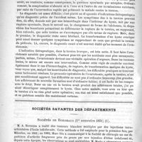 0806 - Page 798 - Revue des cliniques. La torsion du pédicule dans les kystes de l'ovaire, par M. Duplay / Sociétés savantes des départements. Sociétés de Bordeaux (1er semestre 1891)