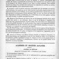 0808 - Page 800 - Sociétés savantes des départements. Sociétés de Bordeaux (1er semestre 1891) / Académies et sociétés savantes. Académie de médecine. Séance du 1er décembre 1891