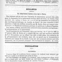 0813 - Page 805 - Comité de rédaction / Sommaire / Bulletin. La tuberculose bovine et le lait à Paris / Feuilleton. Causerie