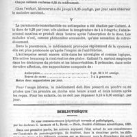 0841 - Page 833 - Revue de thérapeutique. L'acétanilide et ses dérivés / Bibliothèque. Du nerf pneumogastrique (physiologie normale et pathologique), par les docteurs G. Arthaud et L. Butte. - Paris, Société d'éditions scientifiques, 1892