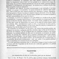 0844 - Page 836 - Académies et sociétés savantes. Société médicale des hôpitaux. Séance du 4 décembre / Variétés. Les communications de Koch sur la tuberculine, jugées par un Allemand (Progrès médical du 29 novembre)