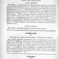 0846 - Page 838 - Variétés. Les communications de Koch sur la tuberculine, jugées par un Allemand (Progrès médical du 29 novembre) / Thèses présentées et soutenues devant la Faculté de médecine et de pharmacie de Lyon pendant l'année scolaire 1891-92 / Formulaire. Traitement de la kératite vésiculeuse. - De Wecker et Landolt / Courrier