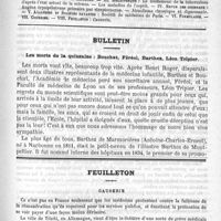 0849 - Page 841 - Comité de rédaction / Sommaire / Bulletin. Les morts de la quinzaine : Bouchut, Féréol, Barthez, Léon Tripier / Feuilleton. Causerie