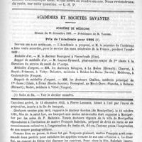 0889 - Page 881 - Bulletin / Académies et sociétés savantes. Académie de médecine. Séance du 15 décembre 1891 / Feuilleton. Causerie