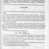0897 - Page 889 - Comité de rédaction / Sommaire / La phénacétine