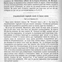 0922 - Page 914 - Bulletin. Mort de M. Moutard-Martin / L'hystérectomie vaginale contre le cancer utérin, par L.-G. Richelot