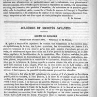 0926 - Page 918 - Bibliothèque. Cours de chimie, par Armand Gautier... Tome III : Chimie biologique. - F. Savy, 1892 [P. Le Gendre] / Académies et sociétés savantes. Société de chirurgie. Séance du 23 décembre 1891