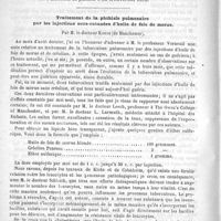 0938 - Page 930 - Le traitement d'un cas de rhumatisme articulaire aigu. Leçon faite à l'hôpital de la Pitié par M. Albert Robin... / Traitement de la phthisie pulmonaire par les injections sous-cutanées d'huile de foie de morue. Par M. le Docteur Kohos...