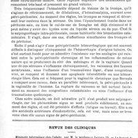 0010 - Page 6 - Hôpital de la Charité. - M. le Professeur Duplay. L'hématocèle péri-utérine / Revue des cliniques. Méningite tuberculeuse chez l'adulte, par M. le Professeur Jaccoud