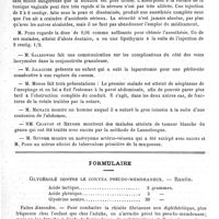 0014 - Page 10 - Académies et sociétés savantes. Société de chirurgie. Séance du 30 décembre 1891 / Formulaire. Glycérolé contre le coryza pseudo-membraneux. - Raulin / Courrier
