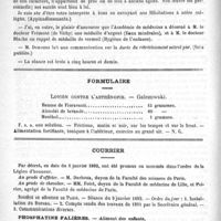 0040 - Page 36 - Académies et sociétés savantes. Société de médecine de Paris. Séance du 26 décembre 1891 / Formulaire. Lotion contre l'asthénopie. - Galezowski / Courrier / Société de médecine de Paris