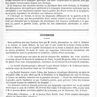 0063 - Page 59 - Académies et sociétés savantes. Société médicale des hôpitaux. Séance du 18 décembre / Courrier / Hôtel-Dieu l'Orléans / L'Influenza / Nécrologie [Charles-Nicolas Halmagrand / E. Brucke (de Wien) / Loncle (de Toulouse) / Parisy (d'Agen) / Robert (de Carvin)]
