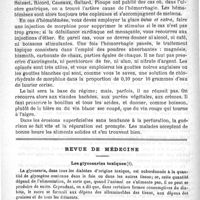 0080 - Page 76 - Ulcère de l'estomac. - Hématémèse. - Pneumonie intercurrente. Leçon faite à l'Hôpital Necker par M. le Docteur Rendu... / Revue de médecine. Les glycosuries toxiques