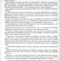 0100 - Page 96 - Courrier. Prix des thèses de la Faculté de médecine de Bordeaux / Internat des hôpitaux de Lyon ; concours pour les prix / Tuberculose / Nécrologie [Antonin (de Gardannes) / Jeanson (de Paris) / Moulin (d'Argentat) / Peyrusse (de Trie-sur-Baize) / G. Pierre (de Contrexéville) / Queyriaux (d'Eymoutiers) / Elie Rossi Bey (du Caire)]