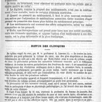0117 - Page 113 - Les indications et le mode d'emploi de la digitale. Leçon faite à l'hôpital de la Pitié par M. Albert Robin... / Revue des cliniques. Du rythme couplé du coeur, par M. le Professeur G. Lemoine