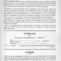 0123 - Page 119 - Académies et sociétés savantes. Société médicale des hôpitaux. Séance du 14 janvier / Formulaire. Collodion antirhumatismal. - Hebbing / Courrier