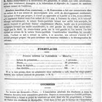 0135 - Page 131 - Académies et sociétés savantes. Académie de médecine. Séance du 25 janvier 1892 / Formulaire. Potion contre la pleurésie. - Maurin / Courrier. La maison des étudiants à Paris