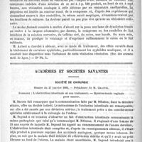 0156 - Page 152 - Revue des journaux. Sur deux cas de guérison complète de la déformation du tronc dans la sciatique, par M. Souques (Nouv. Iconogr. de la Salpêtrière) / Vésication par une solution de sublimé (Soc. des sciences méd. de Lyon) / Académies et sociétés savantes. Société de chirurgie. Séance du 27 janvier 1892