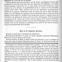 0174 - Page 170 - Bulletin / Mort de M. Hippolyte Bourdon / Feuilleton. Causerie.