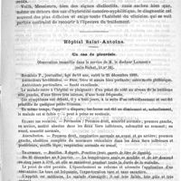 0201 - Page 197 - Hôpital Saint-Louis. - M. le Docteur Du Castel. Diagnostic des syphilides de la langue. Leçon revue par le professeur / Hôpital Saint-Antoine. Un cas de pleurésie. Observation recueillie dans le service de M. le Docteur Landrieux (salle Bichat, lit n° 36)