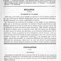 0209 - Page 205 - Comité de rédaction / Sommaire / Bulletin. Le microbe de la grippe / Feuilleton. Causerie