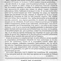 0225 - Page 221 - Hôpital Saint-Louis. - M. le Professeur Fournier. Conférence complémentaire du mercredi. Impétigo contagiosa de Tilbury Fox. De l'impétigo clinique et pathogénie. (Recherches personnelles), par Louis Wickham... (A suivre) / Revue des cliniques. Du rythme mitral, par M. le Professeur Potain