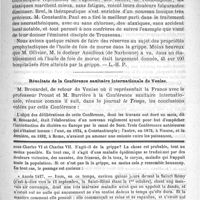 0247 - Page 243 - Bulletin / Résultats de la conférence sanitaire internationale de Venise / Feuilleton. Causerie.