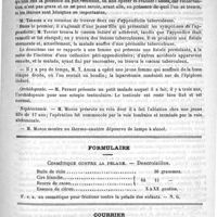0267 - Page 263 - Académies et sociétés savantes. Société de chirurgie. Séance du 17 février 1892 / Formulaire. Cosmétique contre la pélade. - Descroizilles / Courrier. Prix
