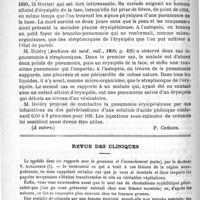 0296 - Page 292 - Revue de médecine. L'érysipèle médical et son traitement (A suivre) [P. Chéron] / Revue des cliniques. La syphilis dans ses rapports avec la grossesse et l'accouchement (suite), par le Docteur V. Augagneur